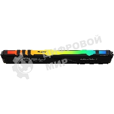 Оперативная память Kingston Fury Beast, DDR4, 16GB (1x16GB), 3200MHz, CL16, DIMM, с радиатором, RGB, черный