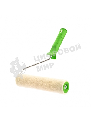 Валик велюр с ручкой Сибртех, 200 мм, ворс 5 мм, D 36 мм, D ручки - 6 мм