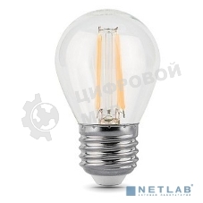 Лампа светодиодная Gauss LED Filament Шар E27 7W 580lm 4100K 1/10/50