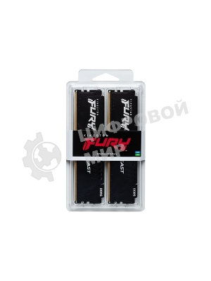 Оперативная память Kingston Fury Beast, DDR5, 64GB (2x32GB), 5200MHz, CL40, DIMM, с радиаторами, черный