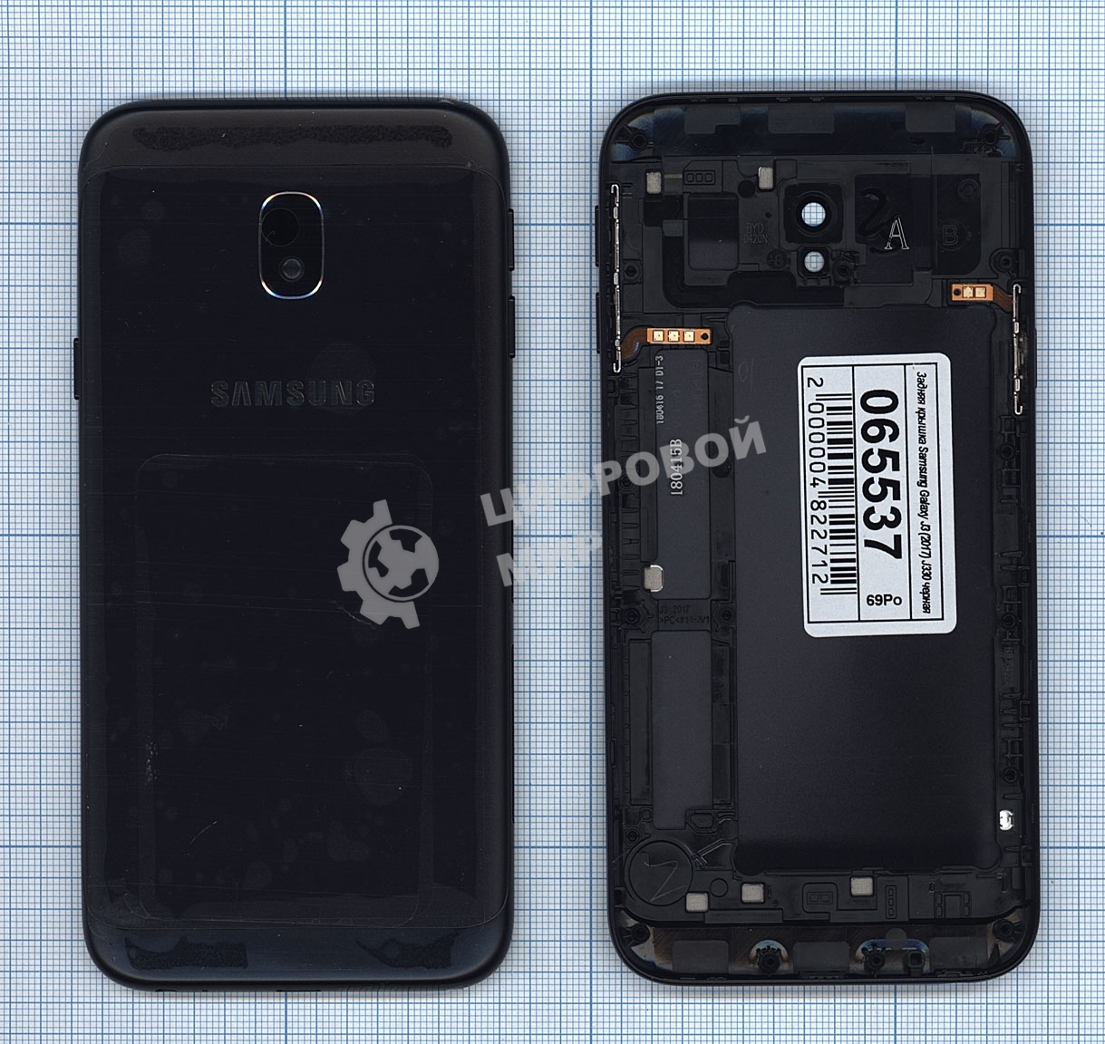 Задняя крышка для Samsung Galaxy J3 (2017) SM-J330F черный