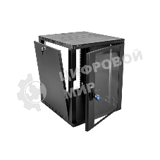 Шкаф ЦМО телекоммуникационный настенный сварной 12U (600 350) съемные стенки, дверь стекло, черный