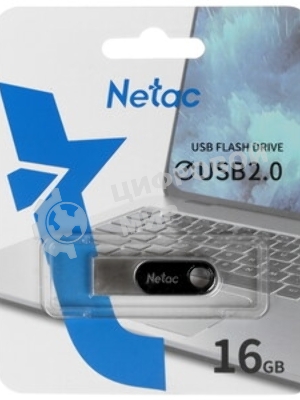 Флешка USB Netac U278 (NT03U278N-016G-20PN), 16Gb, USB 2.0, R/W 50/10, серебристый/черный