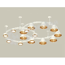 Светильник Ambrella light XR92211110/16 SWH/PYG/CL белый песок/золото желтое полированное/прозрачный GX53