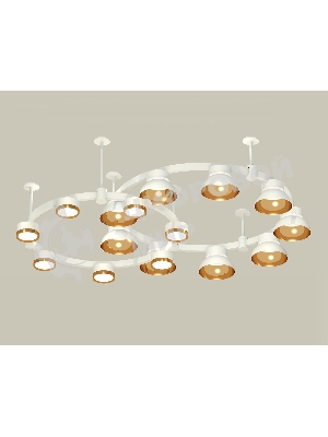 Светильник Ambrella light XR92211110/16 SWH/PYG/CL белый песок/золото желтое полированное/прозрачный GX53