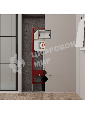 Комплект BAU 6 в 1: рамная инсталляция BAU NEO 45, унитаз подвесной безободковый Bau Hotel PRO, быстросъемное сиденье микролифт, кнопка смыва BAU Stil , черная матовая
