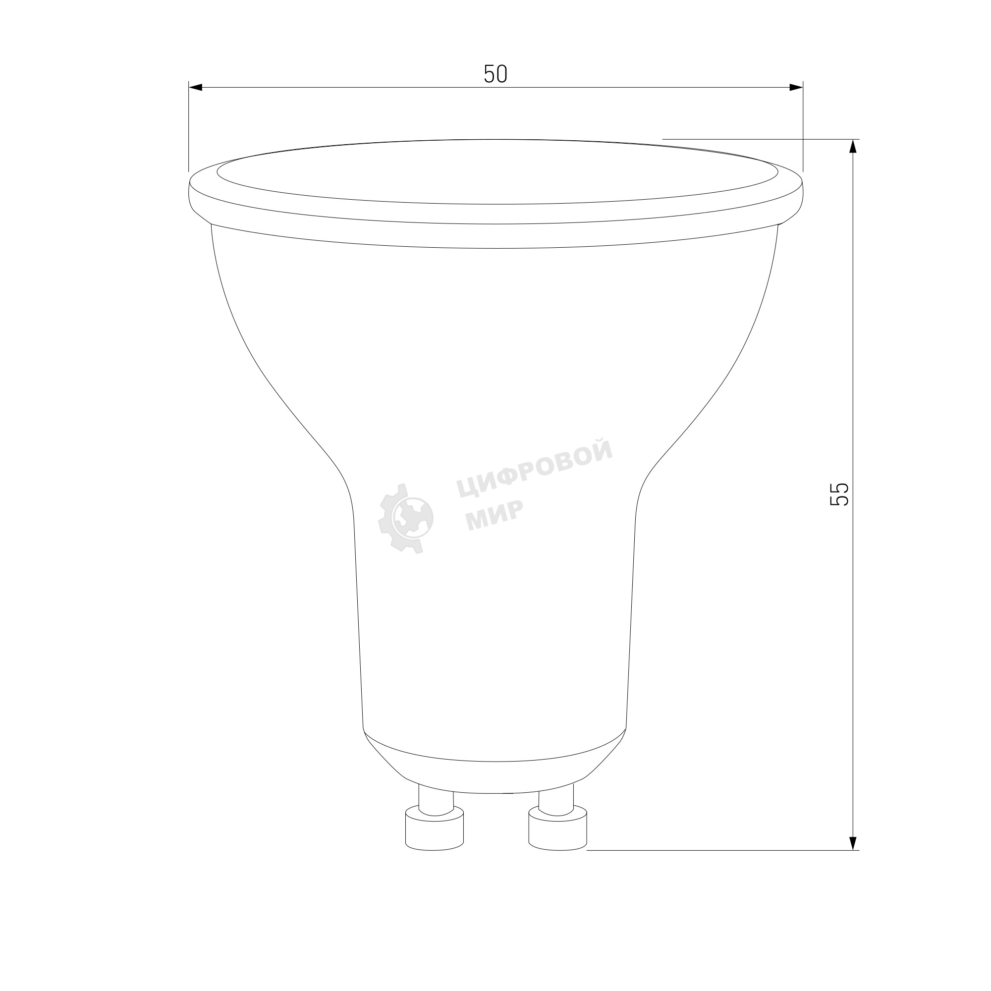 BLGU1004 / Светодиодная лампа GU10 LED 9W 6500K