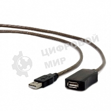 Кабель-удлинитель USB2.0 активный Cablexpert UAE-01-15M, AM/AF, 15м