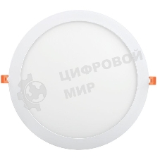 Светильник Iek LDVO0-1609-1-24-4000-K01 ДВО 1609 белый круг LED 24Вт 4000 IP20 алюм. корпус, диам 295 мм