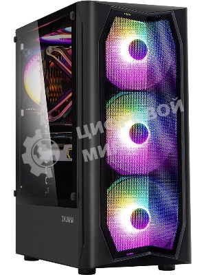 Компьютерный корпус MidiTower Zalman N4 black (ATX,Window, 6xRGb fan, USB 2.0 x2, USB 3.0x1, без БП) (N4 rev.1)