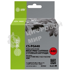 Картридж струйный Cactus CS-PG440 черный (180 стр.) для Canon PIXMA MG2140/MG3140