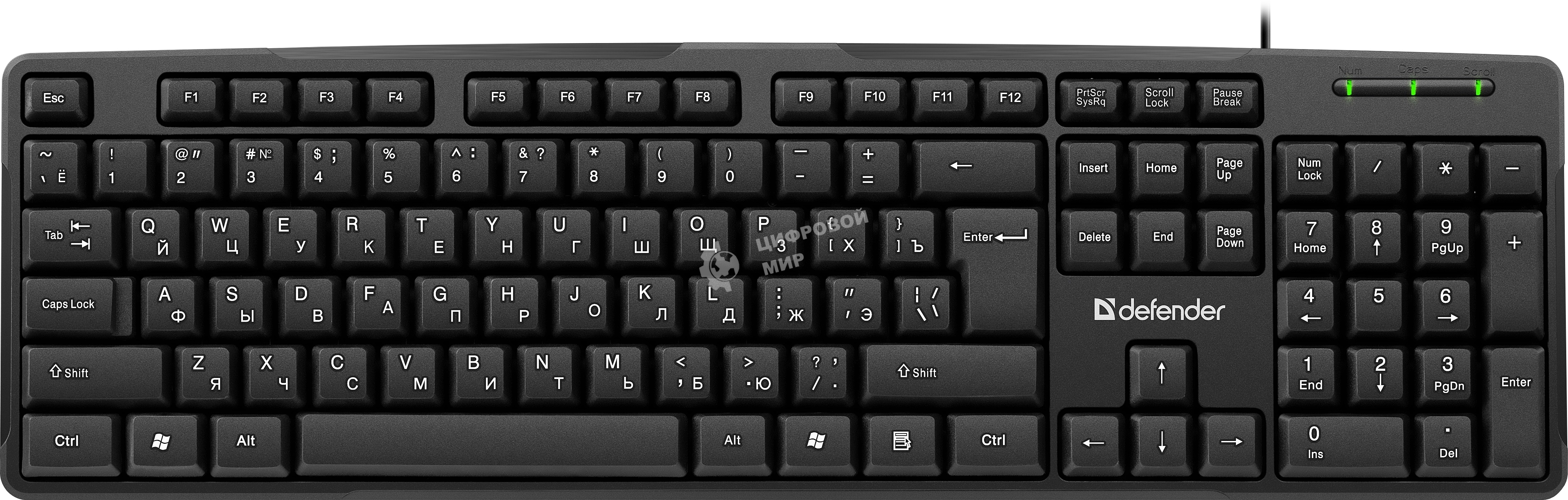 Клавиатура проводная Defender Next HB-440 RU, USB, черный