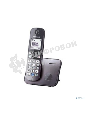 Телефон беспроводной (DECT) Panasonic KX-TG6811RUM (серебристый) Беспроводной DECT,40 мелодий,телефонный справочник 120 зап.