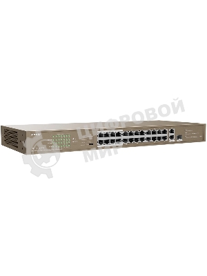 Коммутатор Tenda TEF1126P-24-250W 26-Портовыйбез управления FE c 24 портами PoE
