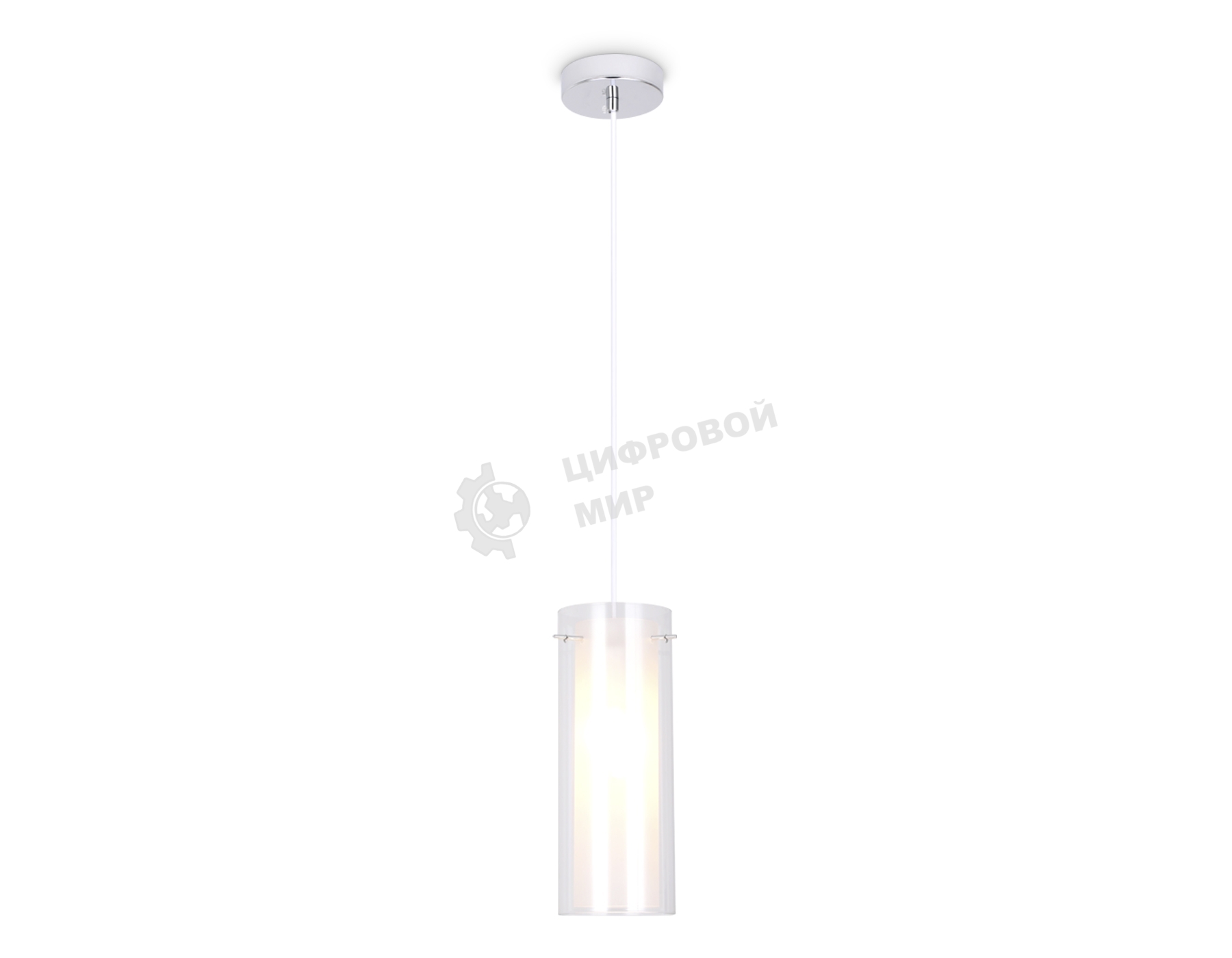 Светильник Ambrella light TR3672 CH/CL/FR хром/прозрачный/белый матовый E14 max 40W D110*1000