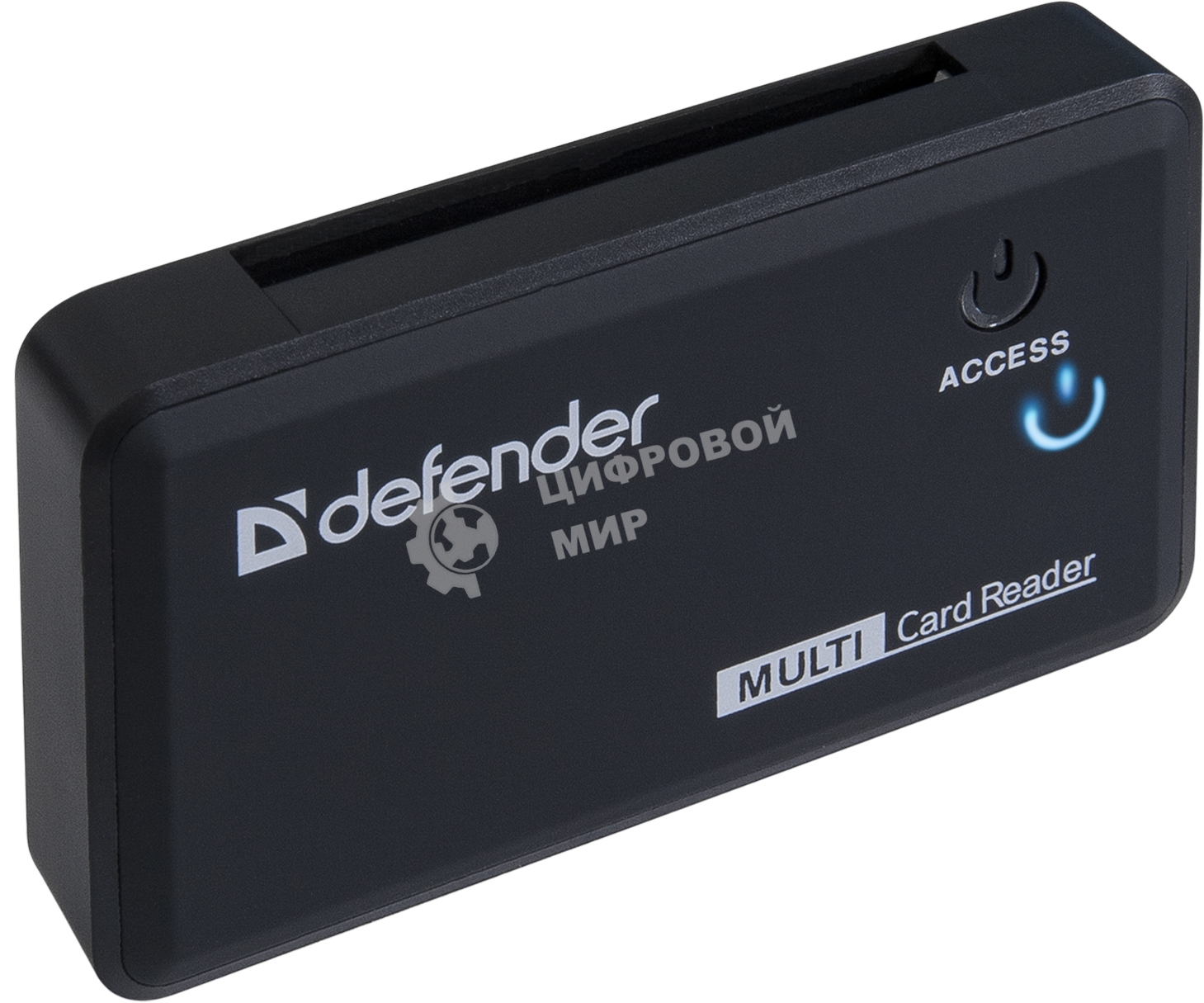 Кард-ридер Defender Optimus/черный/CF/MMC/MS/MS Duo/MS Micro M2/MS Pro/MS Pro Duo/RS-MMC/SD/SDHC/micro-SD/mini-SD/miсro-SDHC/USB 2.0 A(M)/черный