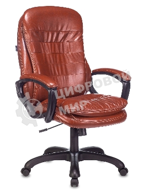 Кресло Бюрократ T-9950LT Boroko-37 коричневый, экокожа