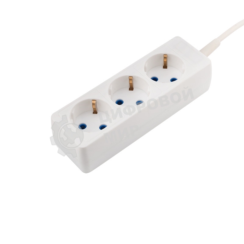 Удлинитель PROconnect 3 гнезда, 3 м, 3х0.75 мм², с/з, белый