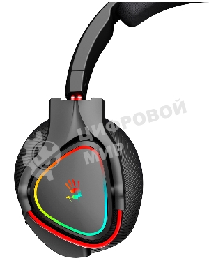 Гарнитура Bloody MR710 чёрный, беспроводная + проводная, Bluetooth, до 44 ч, подсветка