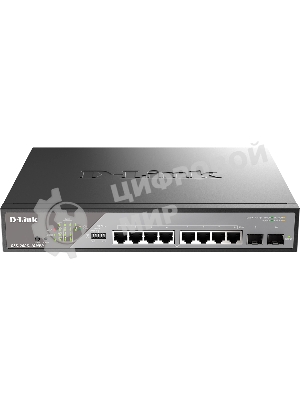 Коммутатор сетевой Smart L2 Surveillance Switch 8х1000Base-T PoE 802.3bt 90W, 2x1000Base-X SFP, PoE Budget 242W, Long-range PoE up to 250m