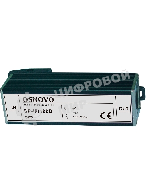 Грозозащита OSNOVO Устройство грозозащиты для ЛВС (скорость до 100 Мб/с)