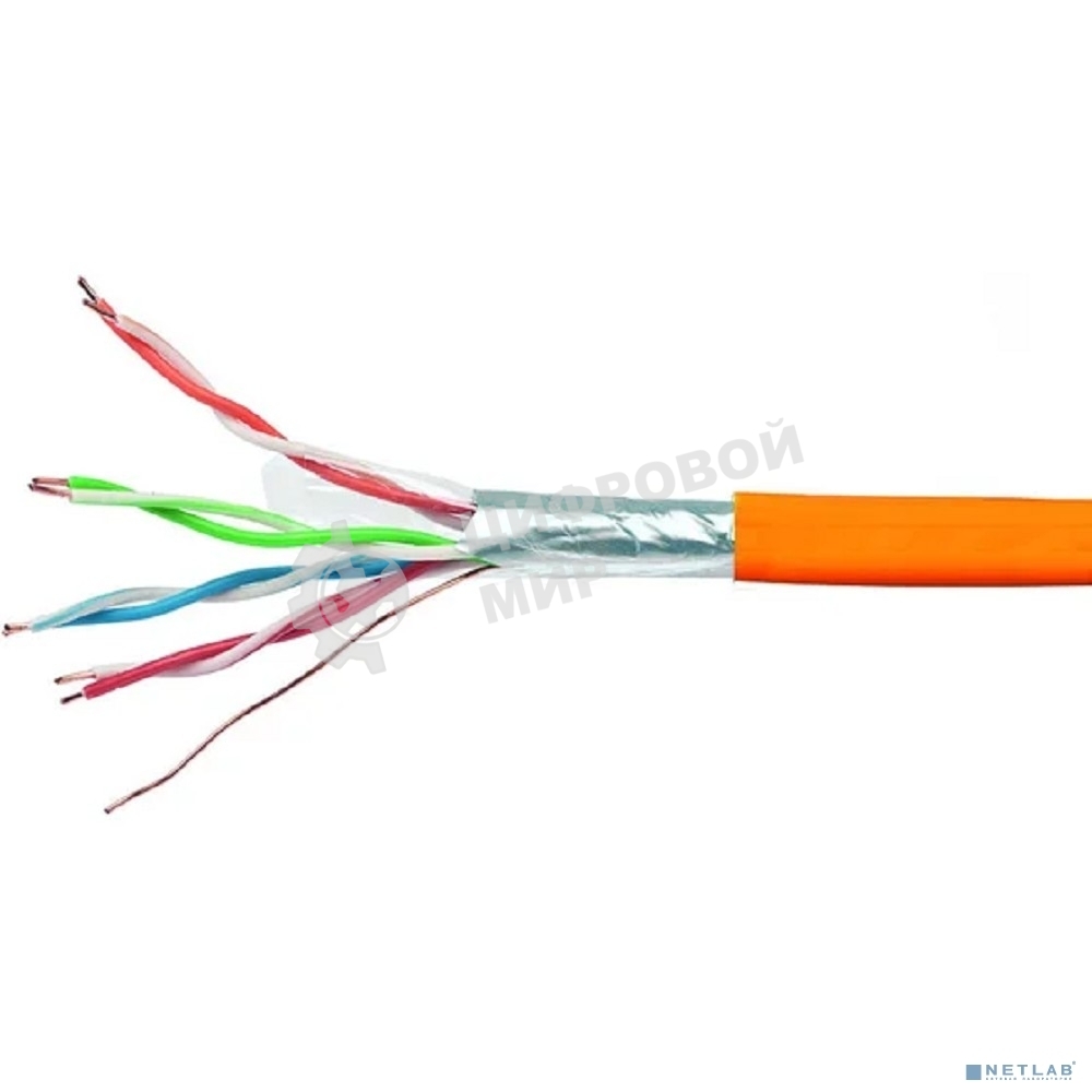 Кабель Cablexpert FPC-5051E-LSZH-4-CU indoor, FTP-LSZH 4x2x0.51, медный, кат.5e, однож., 305м, box, оранжевый