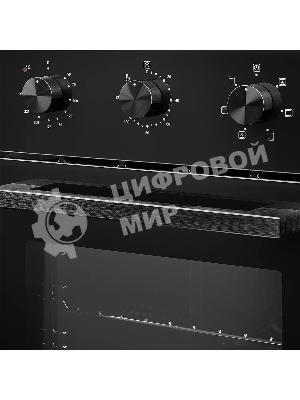 Встраиваемый духовой шкаф Monsher MOE 4563 Noir, электрический, High-Tech, объем 50 л, конвекция, гриль, 3 стекла в дверце, съемные стекла, съемная дверца, телескопические направляющие, черный