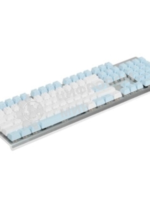Клавиатура проводная A4Tech Fstyler FS100 Neon, USB, синий/белый