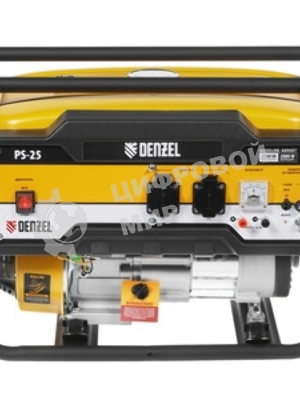 Электрогенератор бензиновый Denzel PS 25, 2.5 кВт, 85 дБ, 37 кг
