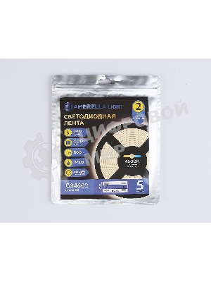 Светодиодная лента Ambrella light GS4602 COB 384Led/ 7W m/ 24V IP20 4500K/ 5m*3mm*2mm (2 конт.)