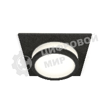 Комплект встраиваемого светильника Ambrella light XC6521060 SBK/FR черный песок/белый матовый MR16 GU5.3 (C6521, N6221)