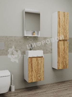 Раковина накладная прямоугольная BAU Hotel mini 37х23, белая