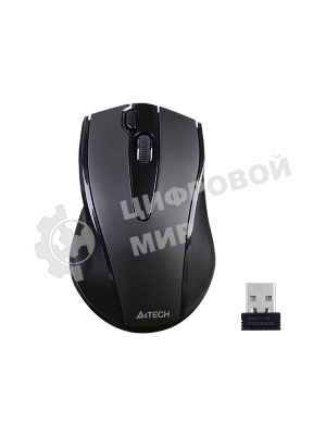 Мышь беспроводная A4Tech G9-500FS черный, 1200 dpi, радиоканал, USB, кнопки - 4