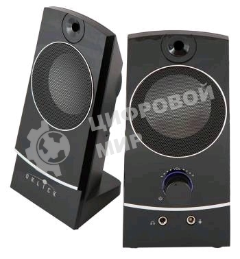 Акустическая система Oklick OK-118 2.0 черный 4Вт