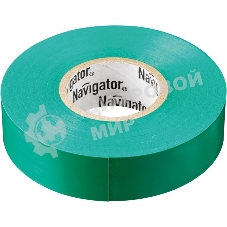 Изолента ПВХ Navigator 19 мм (рул.20м) зел. NIT-A19-20/G