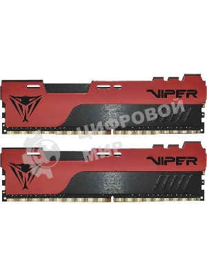 Оперативная память Patriot Viper Elite II, DDR4, 16GB (2x8 GB), 2666 MHz, CL16, DIMM, радиатор, красный