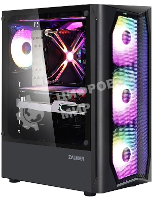 Компьютерный корпус MidiTower Zalman N4 black (ATX,Window, 6xRGb fan, USB 2.0 x2, USB 3.0x1, без БП) (N4 rev.1)