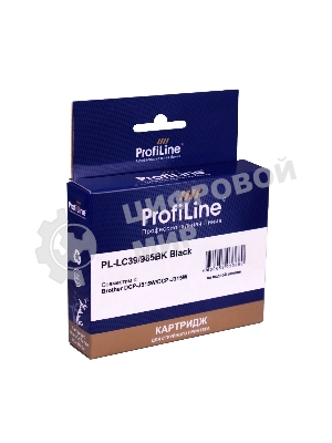 Картридж струйный ProfiLine PL-LC39/985BK для принтеров Brother DCP-J125/DCP-J315W/DCP-J515W/MFC-J220/MFC-J265W/MFC-J410/MFC-J415W с чернилами Black