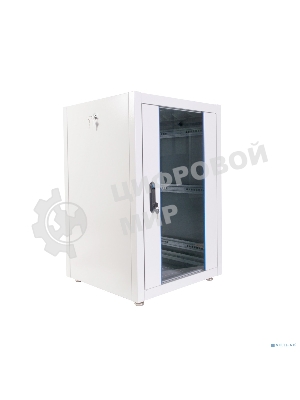 Шкаф телекоммуникационный напольный ЭКОНОМ 18U (600 600) дверь стекло, дверь металл