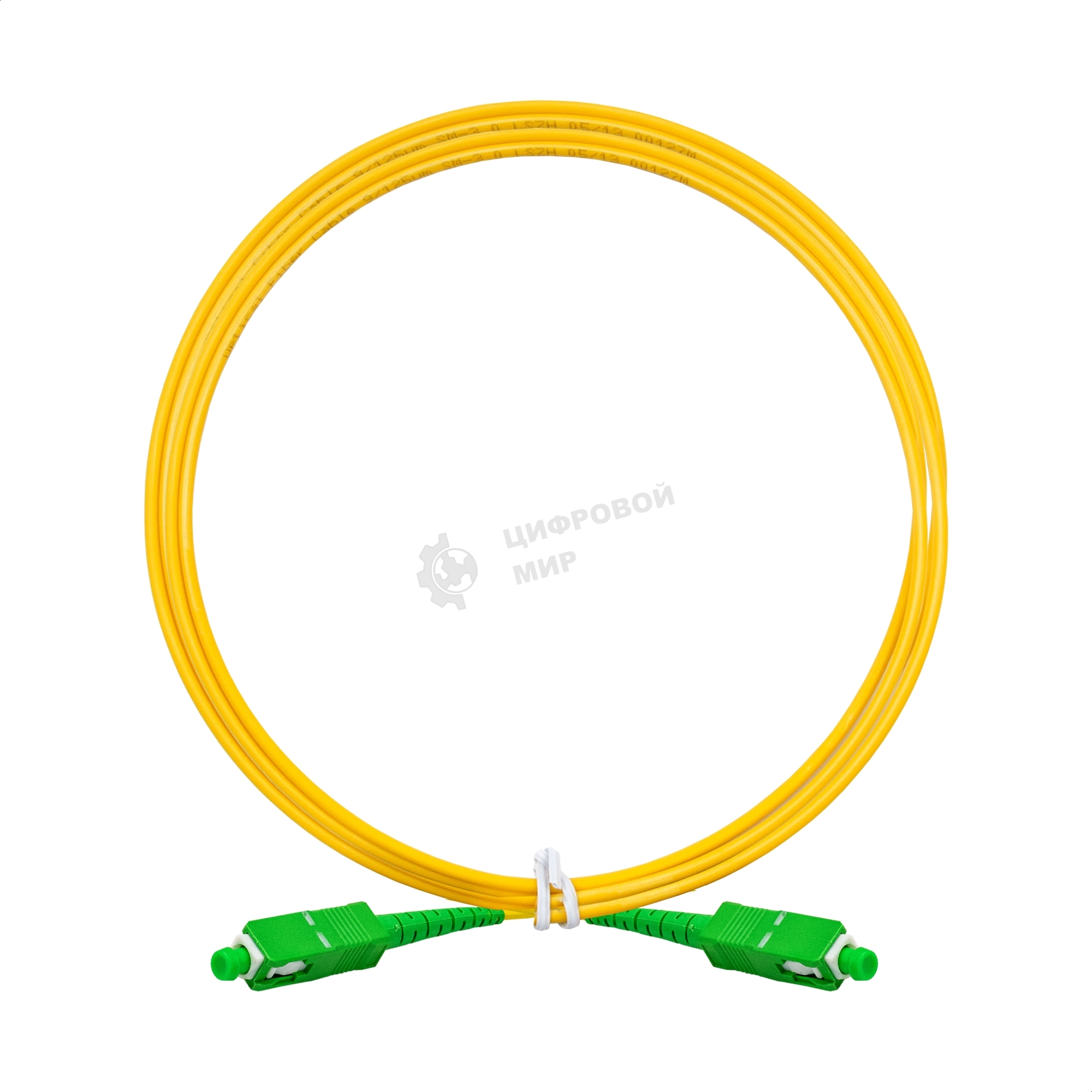 Патч-корд волоконно-оптический ExeGate FC-S-9-SC/APC-SC/APC-3M-LSZH (Шнур ВО SM 9/125 (OS2/G.652.D), SC/APC-SC/APC, Simplex, LSZH, 3 м)