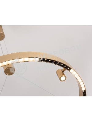 Подвесной светодиодный светильник Ambrella light FL5846/1+3 GD золото 40W 3000K/4200K/6400K D600*1200 (без ПДУ)