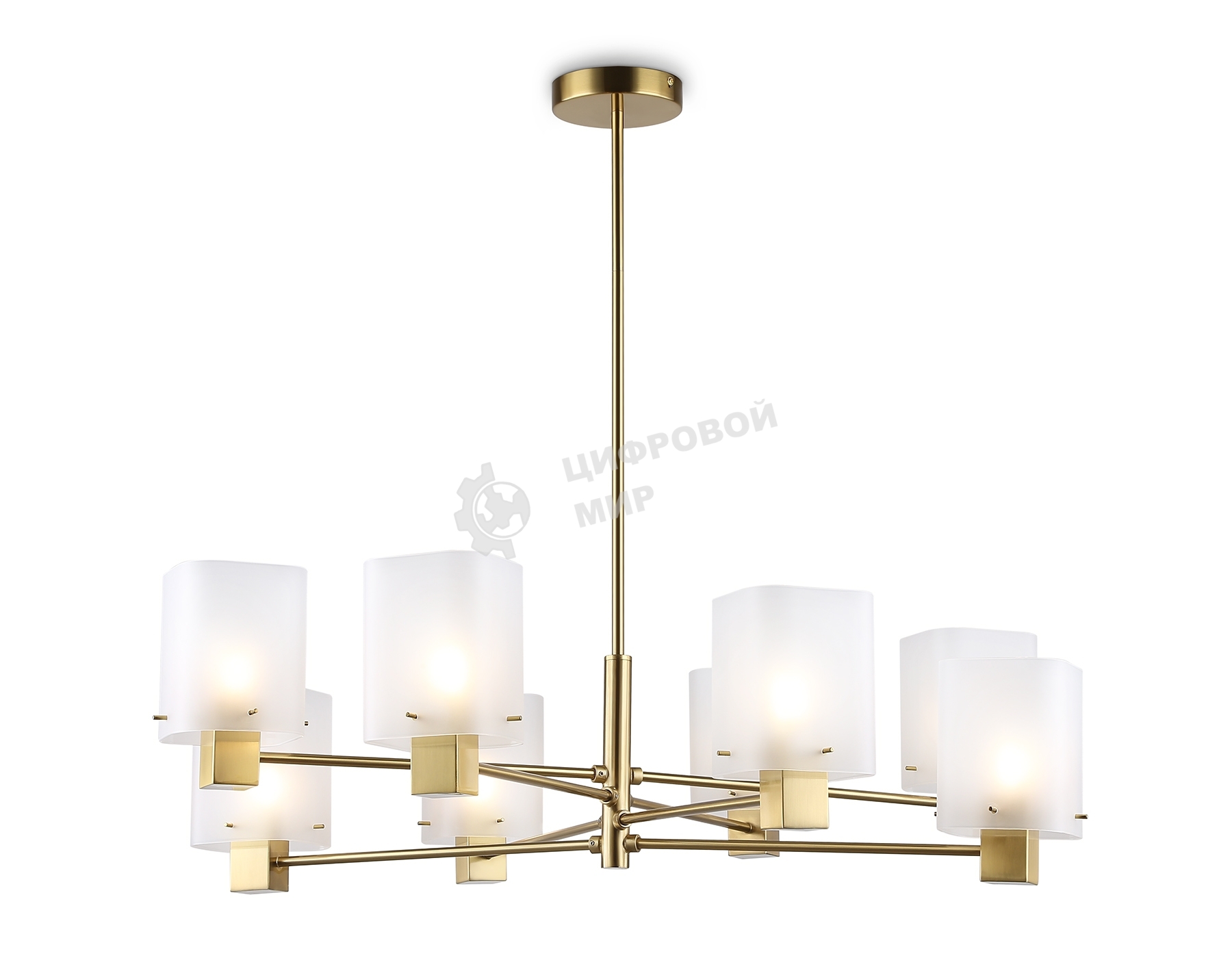 Люстра Ambrella light LH57033/8 BS/SM латунь/дымчатый E14/8 max 40W D830*710