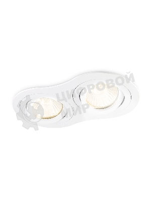 Встраиваемый поворотный точечный светильник Ambrella light TN102505/2 WH белый GU5.3 175*95*28