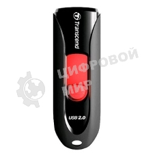 Флешка USB Transcend JetFlash 590 (TS16GJF590K), 16Gb, USB 2.0, R/W 15/5 черный/красный