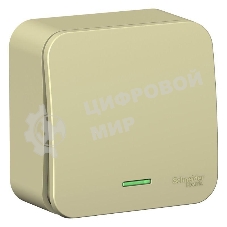 Выключатель 1-кл. ОП Blanca (сх.1) 10А 250 В изол. пласт. с подсветкой беж. SchE