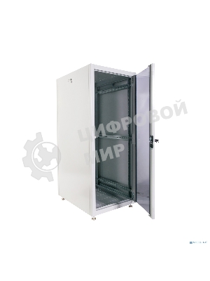 Шкаф телекоммуникационный напольный ЭКОНОМ 18U (600 600) дверь стекло, дверь металл