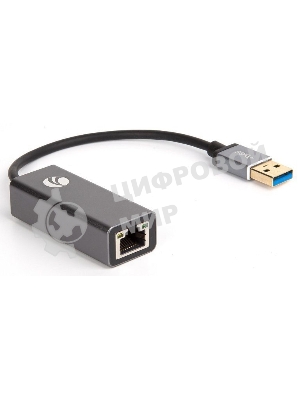 Кабель-переходник USB 3.0 (Am) --> LAN RJ-45 Ethernet 1000 Mbps, Aluminum Shell, VCOM DU312M