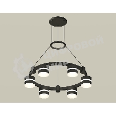 Светильник Ambrella light XR92051202/6 SBK/FR черный песок/белый матовый GX53  (A9205, C9232, N8445)
