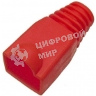 Защитные колпачки для кабеля 6,0мм cat.5, на соединение коннектора с кабелем, красный, 100 шт. в пчк