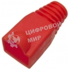 Защитные колпачки для кабеля 6,0мм cat.5, на соединение коннектора с кабелем, красный, 100 шт. в пчк
